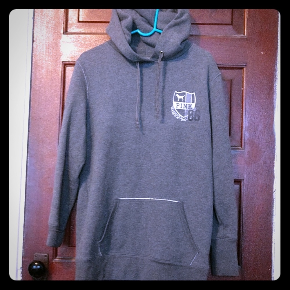 A Victoria Secret pink hoodie